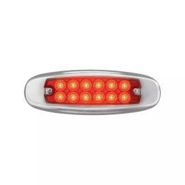 Grand General RED Ultra Thin Spyder LED Marker Light w/ Stainless Steel Bezel - 78567