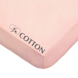 American Baby Company 100% Natural Cotton Fitted Crib Sheet 52" x 28" - Soft, Breathable, Hypoallergenic & Gentle Toddler Bed Sheet, Blush, Neutral for Boys & Girls