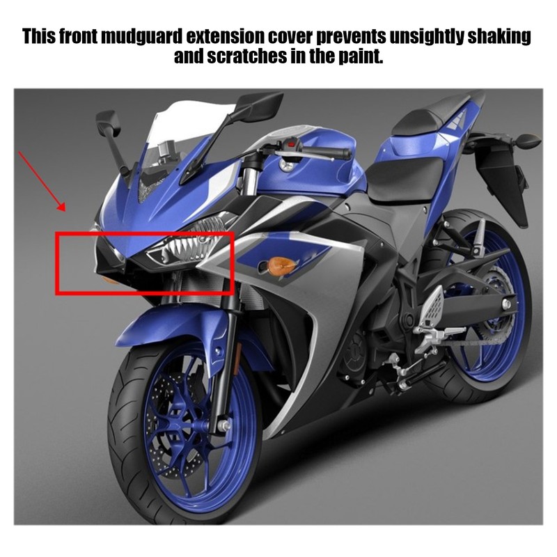 Motorcycle Front Mudguard Extension Cover Replacement for YZF R3 R25
