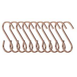 Premier Housewares 507210 Set of 10 Sorello Hanging Hooks, Iron, Rose Gold, 1 x 5 x 8 cm