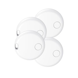 Tracker Air Tag-4 Pack, Smart Bluetooth Tracker Item Finder for Satchel, Luggage. (Light White)