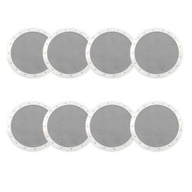 8PCS Stainless Steel Coffee Filters Screen Mesh Filter Reusable Disc Washable Coffee Makers Mesh Fine Micro-Filters Portable Coffee Pot Mesh Filter Accessory