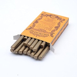 Classic Antique Copper Sealing Wax Stick in Box Vintage Bronze Wax Seal Stick for DIY Wedding Invitation Decoration - 16 Pcs