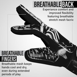 SAWANS Goalkeeper Gloves for Kids Boys Football Youth Soccer Goal Keeping Goalie Protection Double Wrist Finger Support Grip Padded Palm Anti Slip (Black Grey, Size 3 suitable for 4 to 5 year old)