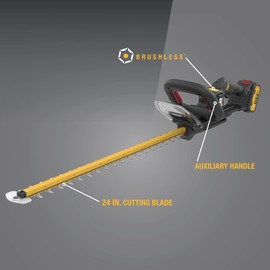 Cat DG220 18V Brushless 24” Hedge Trimmer Cordless, High-Speed Dual Action Shrub Trimmer, Ergonomic Bush Trimmer Cordless – Battery & Charger Included