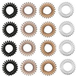 Miying 18PCS Spiral Hair Ties Traceless Hair Bobbles Hair Ties for Women No damage for Girls Women Ladies Hair Coil Bands
