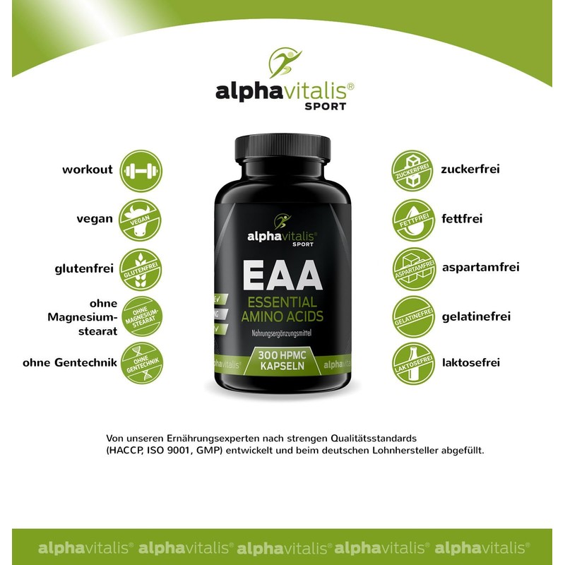 EAA Vegan Capsules - All 8 Essential Amino Acids High