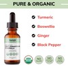 USDA Organic Inflammatory Support Drops - Turmeric Curcumin, Ginger, Boswellia