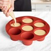 CLUEWR 2 Pack Air Fryer Muffin Pans, 7 Cups Silicone