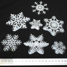 52 Original Snowflake Clings Quick and Simple Christmas Window Decorations Reusable PVC Stickers Vinyl Xmas Snow Decor for Glass