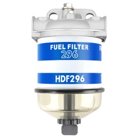 AUIVERED 7111-296 Diesel Fuel Filter Assembly - Fit for Ford Massey Ferguson Vehicle Tractor 2000 2610 3610 4610, 133 135 140 145 165 168 175 178 Replaces# C7NN9162B