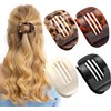 Flat Hair Claw Clips - 4 Pack Ergonomic Curved Lay