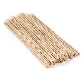 BambooMN 24" Long x 5mm Thick Sharp Point Bamboo Kabab Satay BBQ Skewers Party Supplies, 100 Pieces