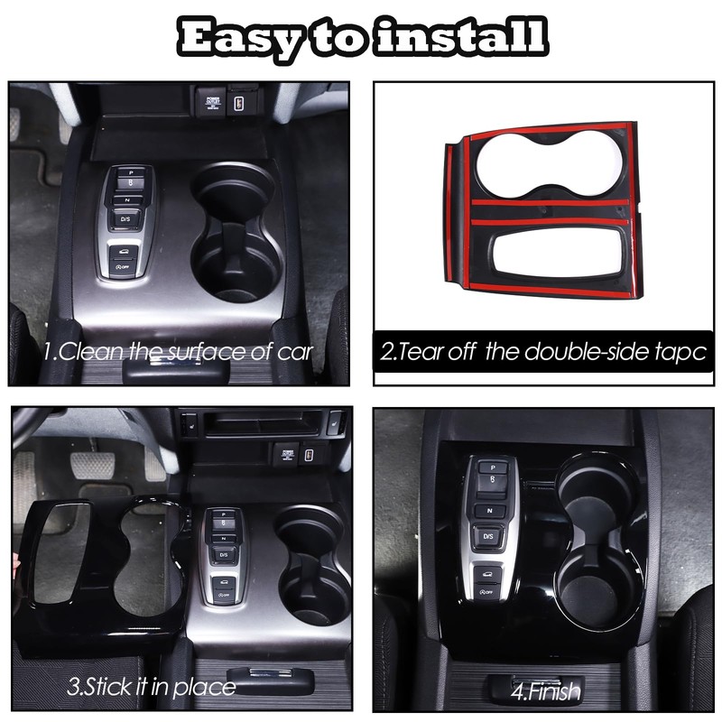 Heutamo Center Console Gear Shift Panel Trim Cover Compatible with