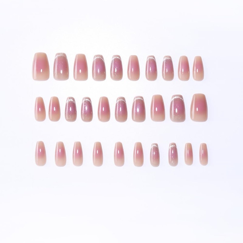 Nail Tips, Handmade Nail Tips, Short, Catza, Set of 24,