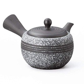 Tokoname Ware Kagayo Komaru Teapot Black Mud Line Y865