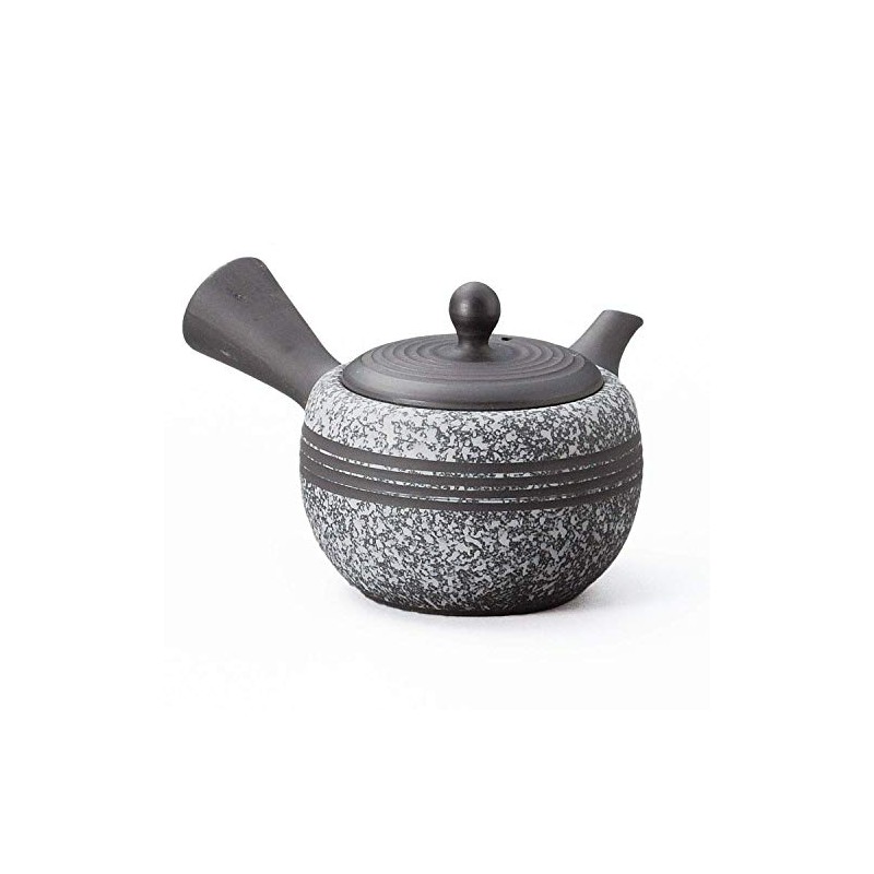 Tokoname Ware Kagayo Komaru Teapot Black Mud Line Y865