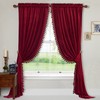 StangH Luxury Red Pompom Velvet Curtains - Christmas Home Decoration