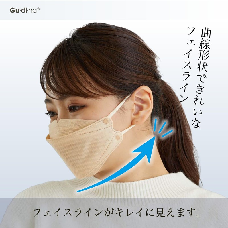 青山通商株式会社 [5個セット] グディナ 快適3D立体 マスク 個包装 グレー ふつうサイズ 30枚入×5個セット