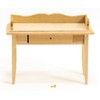 Dollhouse Miniature Unfinished Writing Desk with 1 Drawer