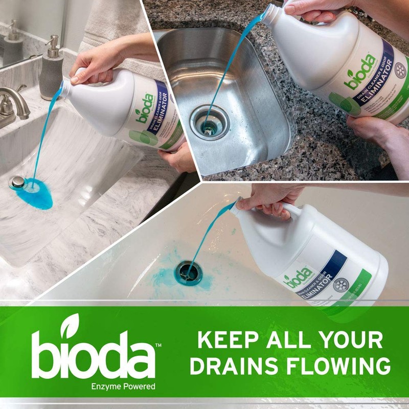 Bioda Professional Strength Enzyme Drain Cleaner, Septic Safe Drain Odor
