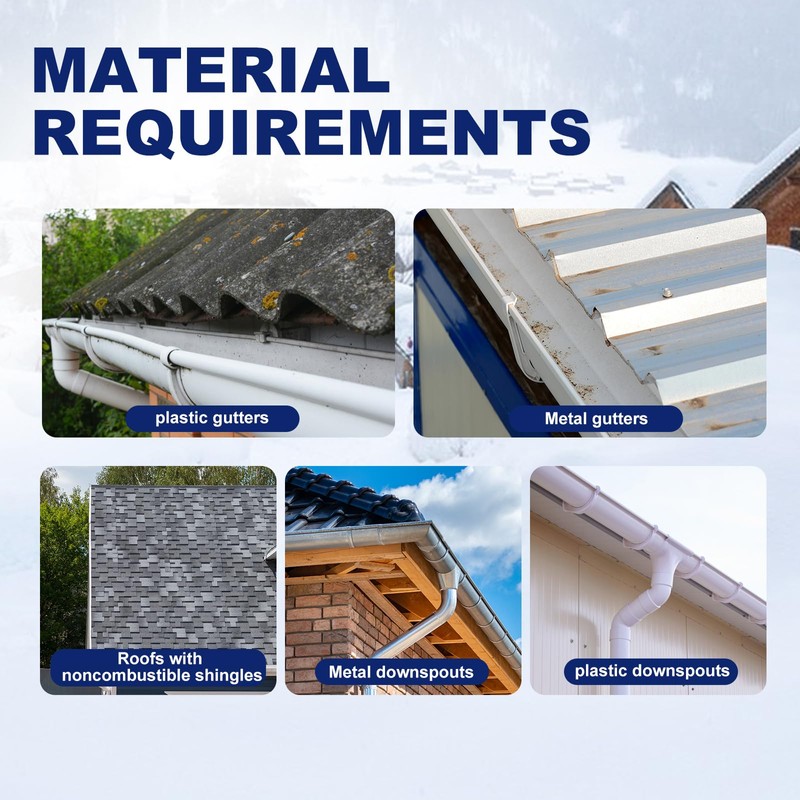 HEATIT HIRD 20 feet Roof & Gutter Snow De-Icing Kit,