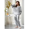 CHEERFULHEALTHY Women's Sweat Pajamas, Top and Bottom Set, Spring, Autumn,