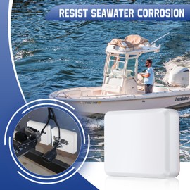 Saillong Transducer Mounting Plate Kit, 25mm Transducer Mount with Adhesive, Adhesive Mounting with Scouring Pads Cleaning Wipes, No Drill Sensor Mount(White,4.3 x 3.5 Inch)