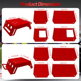 Supvision Adjustable 3-9" Moto Starting Block Motorsport Foot Stool Overlap Design Perfect for Moto Enthusiasts and Beginners Dirt Bike Accessories Load-Bearing 100kg 220lbs Red