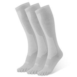 YABAIKE Toe Socks Compression Socks for Women & Men 15-20 mmHg Knee High Socks Graduated Support for Running,Nurses,Flight