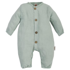Makoma Baby Muslin Romper - Newborn Boys & Girls - Baby Clothes Linen 100% Cotton, Green