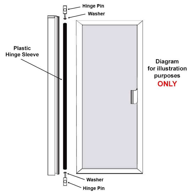 Gordon Glass Plastic Hinge Sleeve ONLY for Shower Doors with