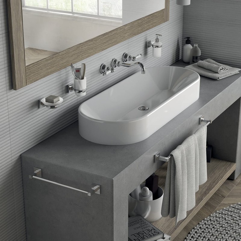 Gedy Olimpo Toilet Roll Holder, Stainless Steel, Chrome, 6.7 x
