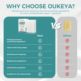 OUKEYA Goat Milk Soap Natural 2 x 115 g, Sheep's Milk Soap for Face and Body, Soaps with Honey, Vitamin E & Olive Oil, Moisturising, Gentle Cleansing for Sensitive Skin