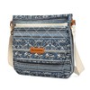 Malirona - Bolso bandolera de lona para mujer, diseño floral,