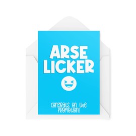 Funny Promotion Cards | A*se Licker Congrats On The Promotion Card | Colleague Co Worker Work Office Bestie Joke Novelty | CBH965