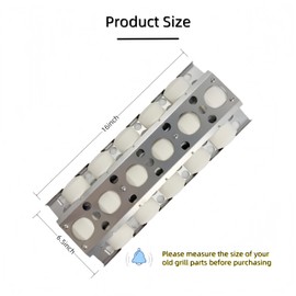 GDCERIX Grill Briquettes Tray Replacement Kit for Summerset Sizzler 26" 32" 40" Grill, Heat Plate and Burner for RCS RJC26A RJC32A RJC40A Grill Accessories Replacement Parts, 4 Pack