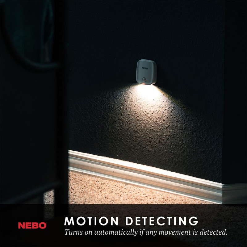 NEBO Motion Sensor Night Light (3 Pack), NEB-WLT-0026-G