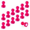 TMS Small Strong Fridge Magnets, 14 Pink Magnetic Push Pins