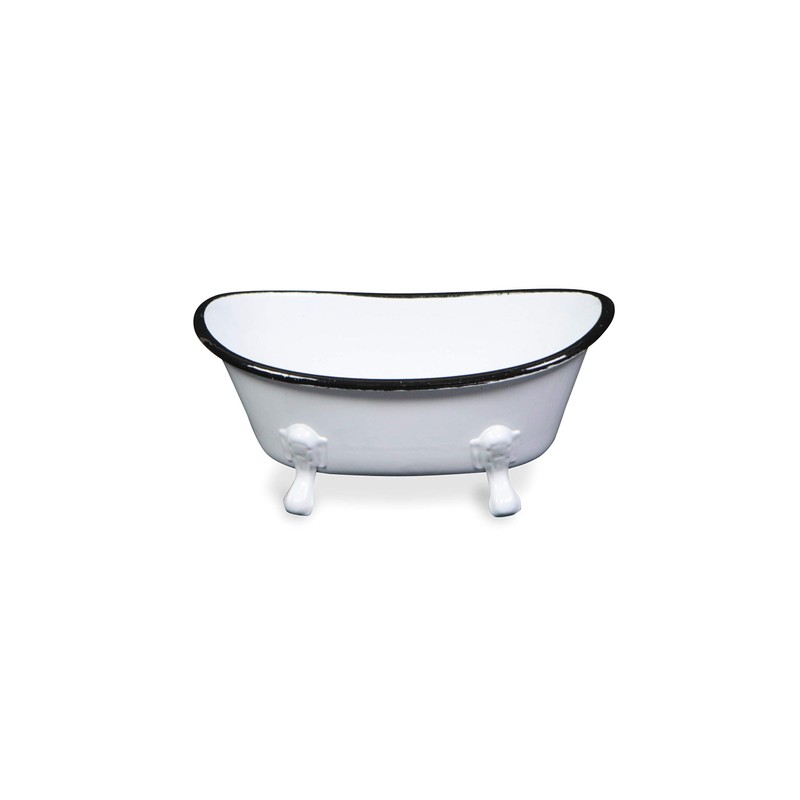 Cheung's White Metal Bathtub Table Décor