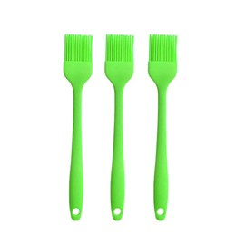 Silicone brush, Oil Brush for BBQ Kitchen Cooking Baking and Grilling (3 PCS,green)