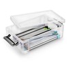 BTSKY Pack of 4 Stackable Transparent Pen Box, Office Supplies,