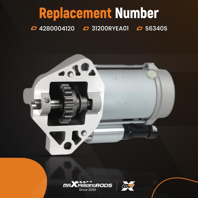 maXpeedingrods Starter Motor for Acura MDX V6 3.7L 2007-2009 1.8KW,