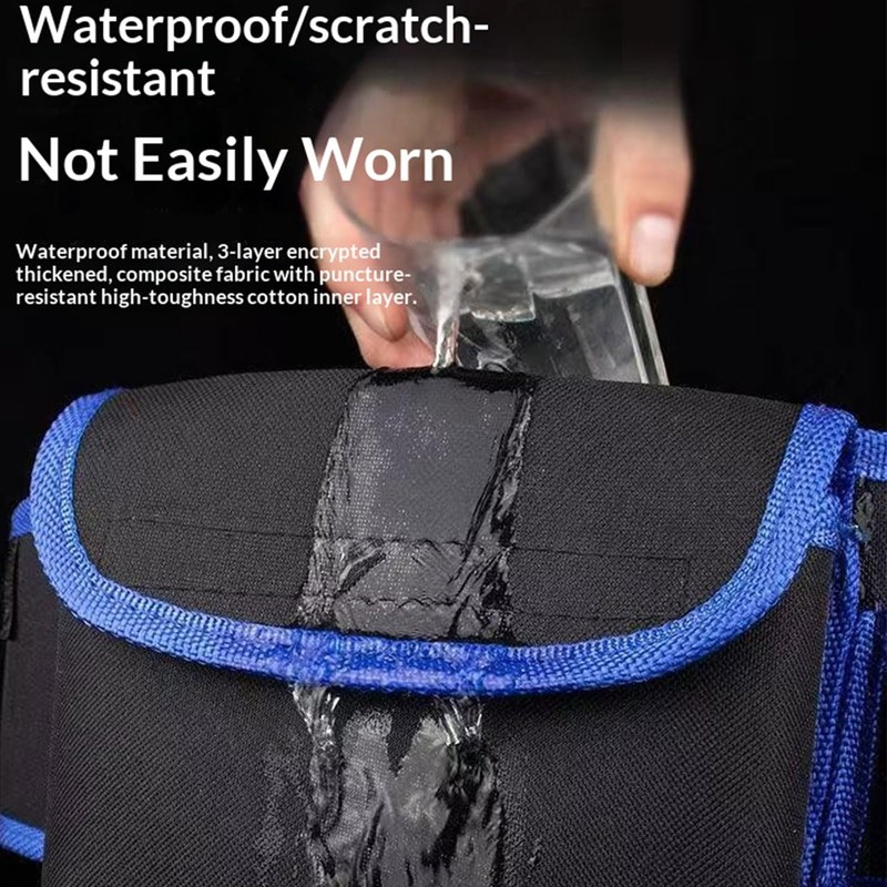 Multi-pocket tool pouch, magnetic wristband & screw positioning bit holder