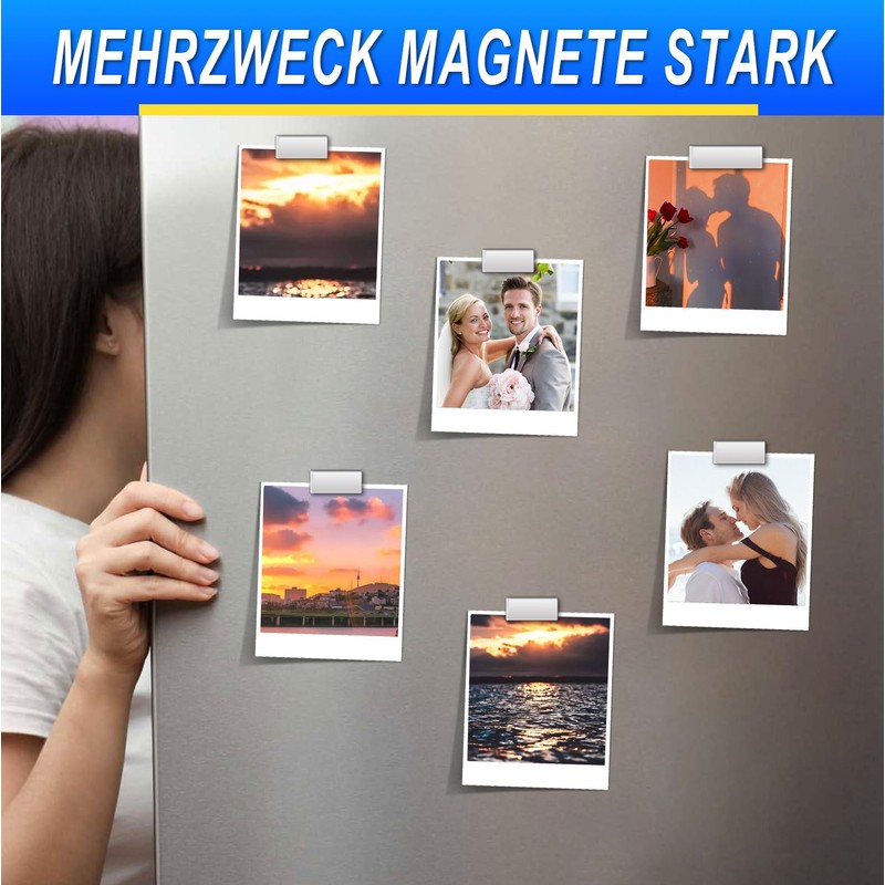 150pcs Fridge Magnets, Small Magnets for Whiteboard, Muti-Use Rectangle Neodymium