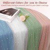 JALANCY Pearl Table Runner 29 x 120 Inch Tulle Fabric