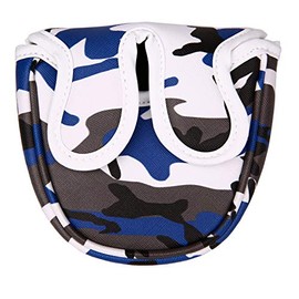 Putter Cover Magnetic Closure Odyssey 2 Ball Tailor-Made Spider Putter Fits Center Shaft (Camo Blue (Triangle))