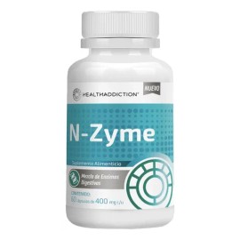 Enzimas Digestivas Health Addiction con Lactasa y Papaína, 60 Cápsulas para Mejora Digestiva