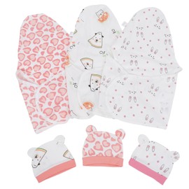 Totority 3Sets Sleep Sack with Hat Cotton Swaddle Wrap for Soft Receiving Blanket for Newborns for Nursery Use Versatile Swaddle for Sleeping Napping
