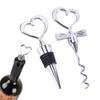 2 Pack Heart Wine Bottle Stopper, BetterJonny Stainless Steel Wine